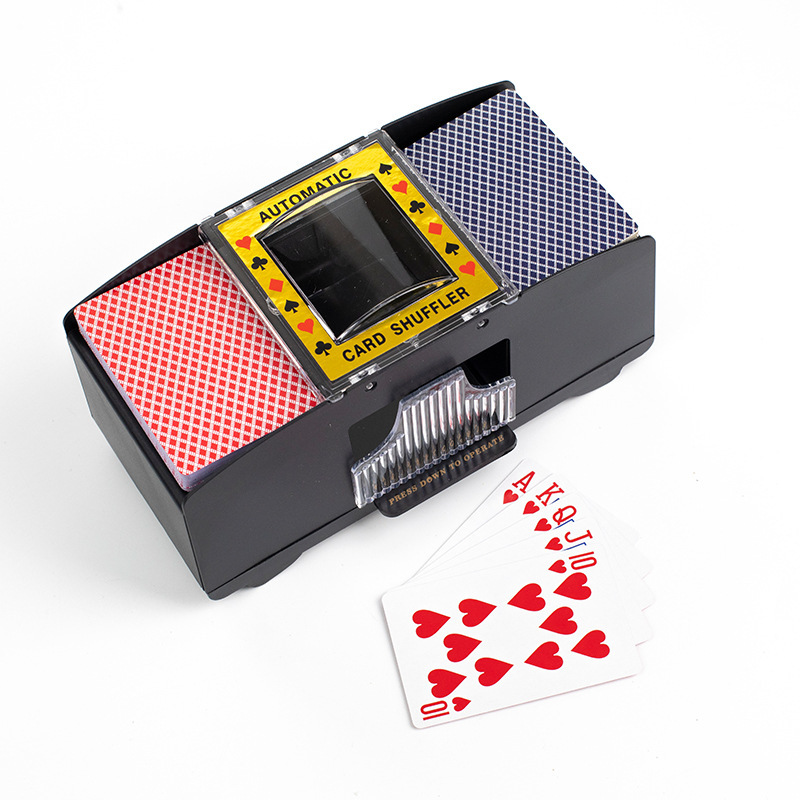 Board Game Hotel - เครื่องสับไพ่อัตโนมัติ 1/2 สำรับ เครื่องสับไพ่โป๊กเกอร์ไฟฟ้า ใช้แบตเตอรี่แบบ USB