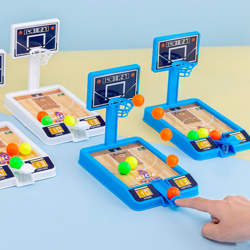 Board Game Land - เครื่องเล่นเกมบาสเก็ตบอลนิ้วมือขนาดเล็ก เกมกระดานปาร์ตี้ เกมกีฬาแบบอินเทอร์แอคทีฟ เกมสำหรับพ่อแม่ลูก เด็กชาย เด็กหญิง