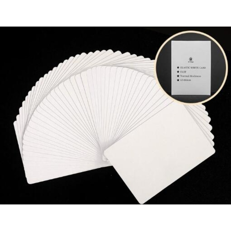 Board Game For 2 People - ยืดหยุ่นการ์ดสีขาว (สีขาวสองด้าน) การจัดการไพ่โป๊กเกอร์ Magic Tricks Deck