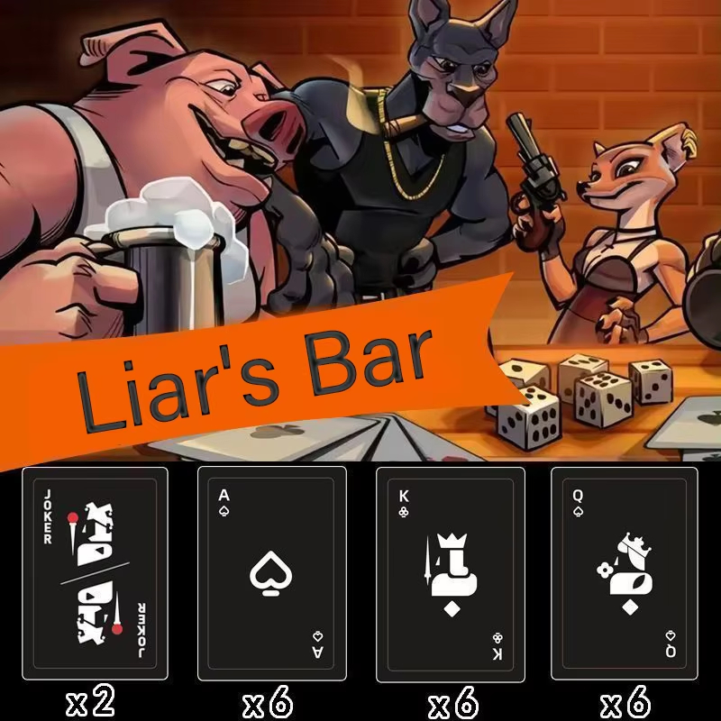 เกมไพ่บนโต๊ะ Liars Bar เกมไพ่บ - Board Game Land บทวิจารณ์และราคา
