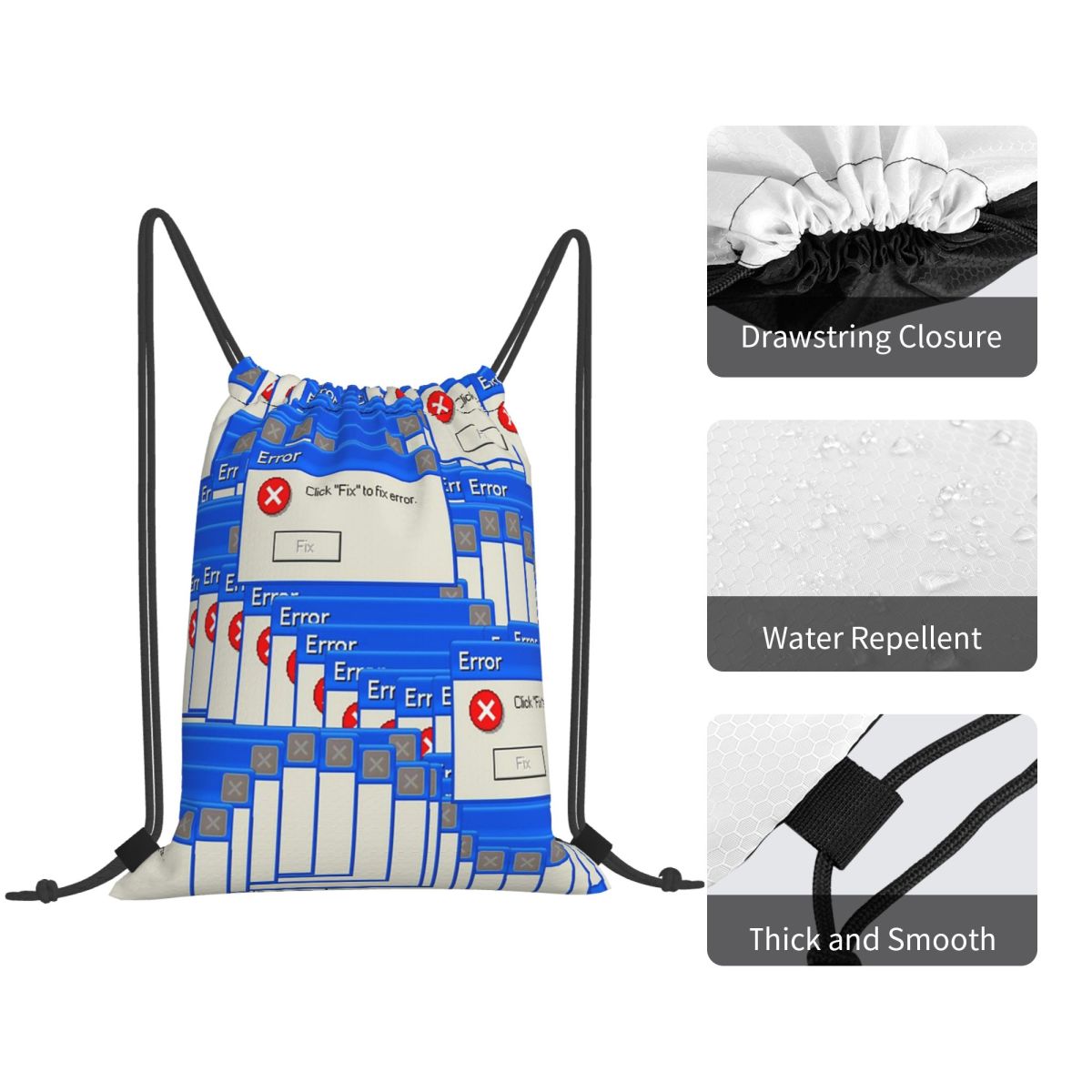 กระเป๋าเป้สะพายหลังลาย Windows - Tile Bag Drawstring บทวิจารณ์และราคา