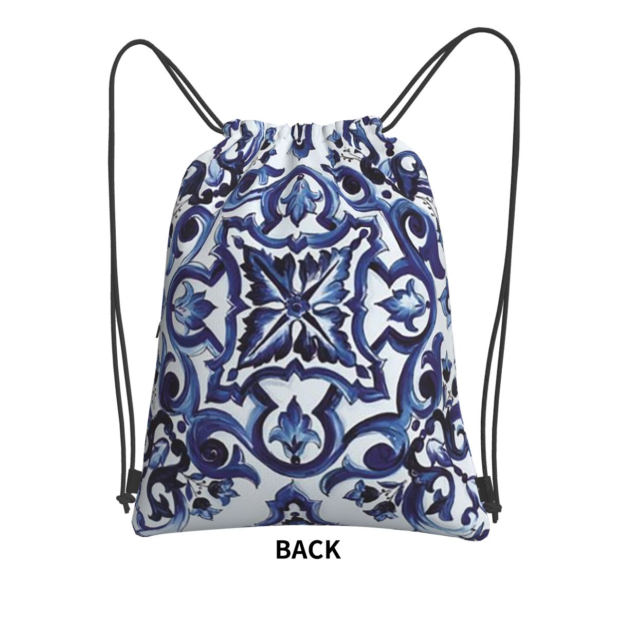 กระเป๋าเป้สะพายหลังลายดอกไม้สี - Tile Bag Drawstring บทวิจารณ์และราคา