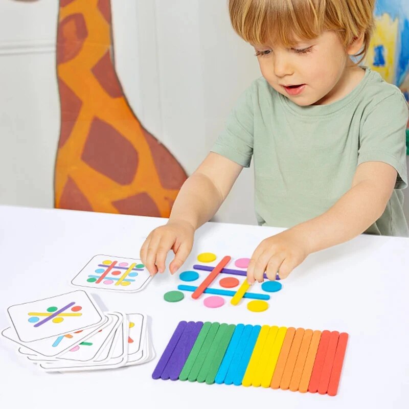 เด็ก Rainbow Stick คิดปริศนาไม - Board Game Simple บทวิจารณ์และราคา