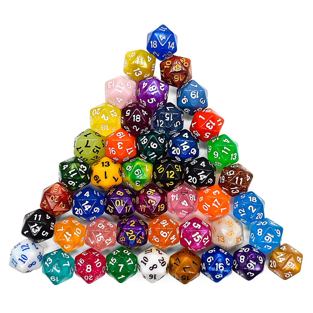 60 ชิ้นหลายด้าน Dices ผสมสีร้อ - Board Game Land บทวิจารณ์และราคา