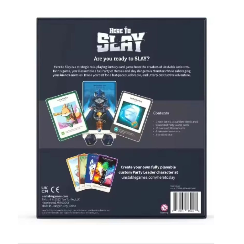 เกมไพ่ใหม่ล่าสุด TeeTurtle Her - Board Game Here To Slay บทวิจารณ์และราคา